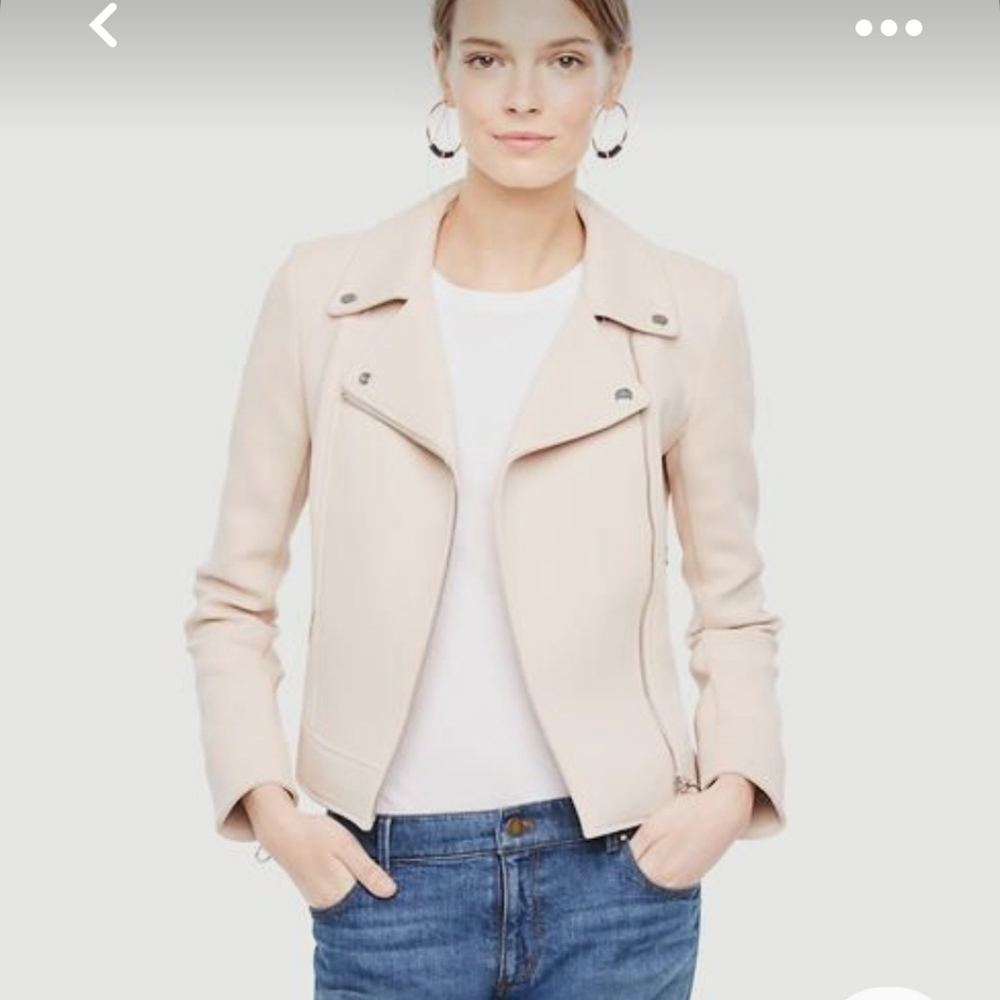 Ann Taylor tweed moto jacket